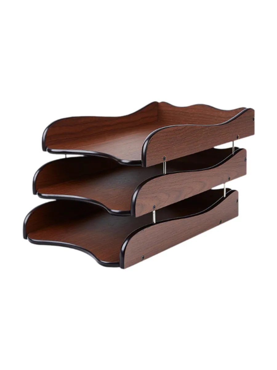 Лоток горизонтальный деревянный 3 секции ONEKI